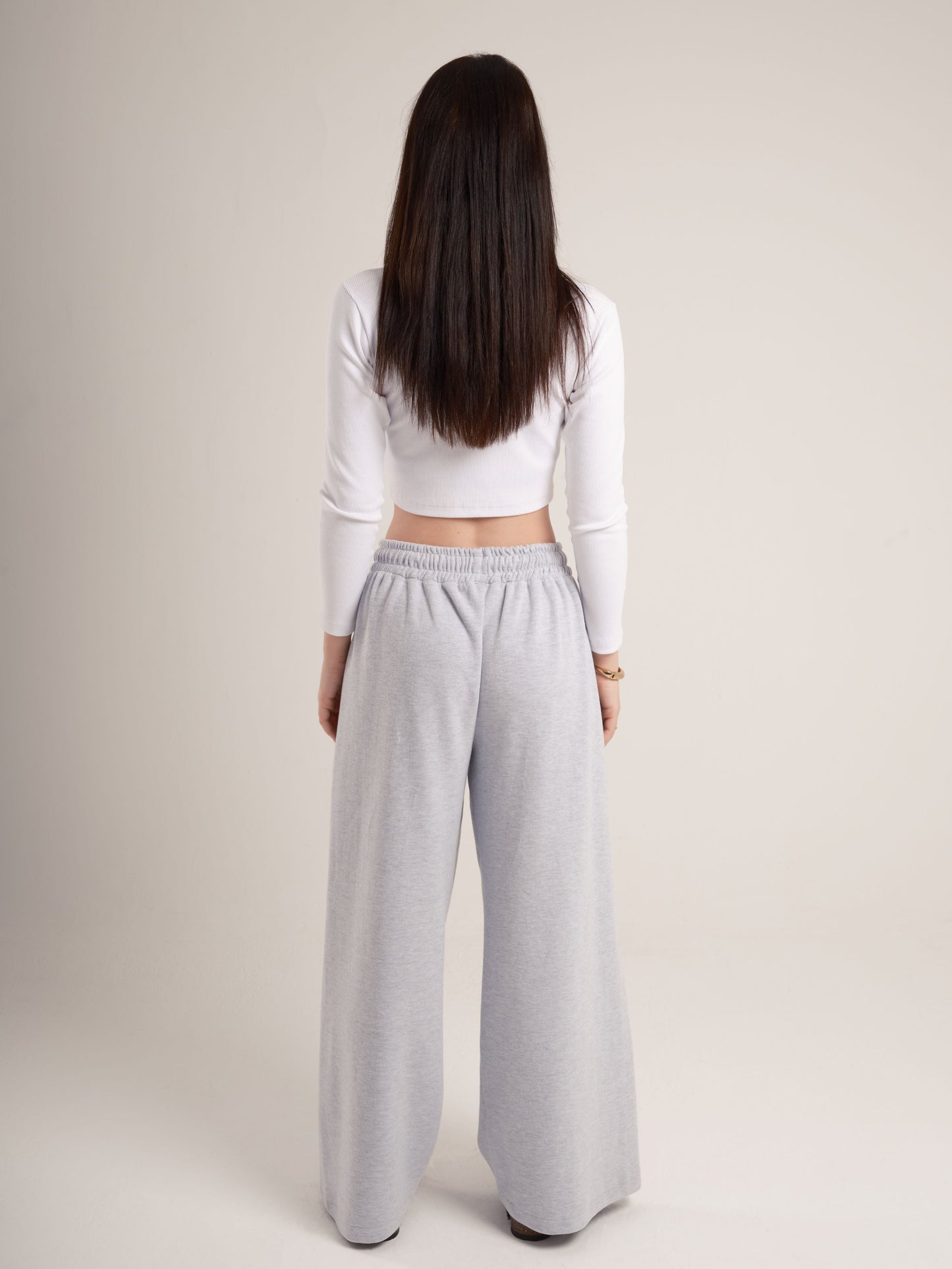 Grey Wide leg Pants
