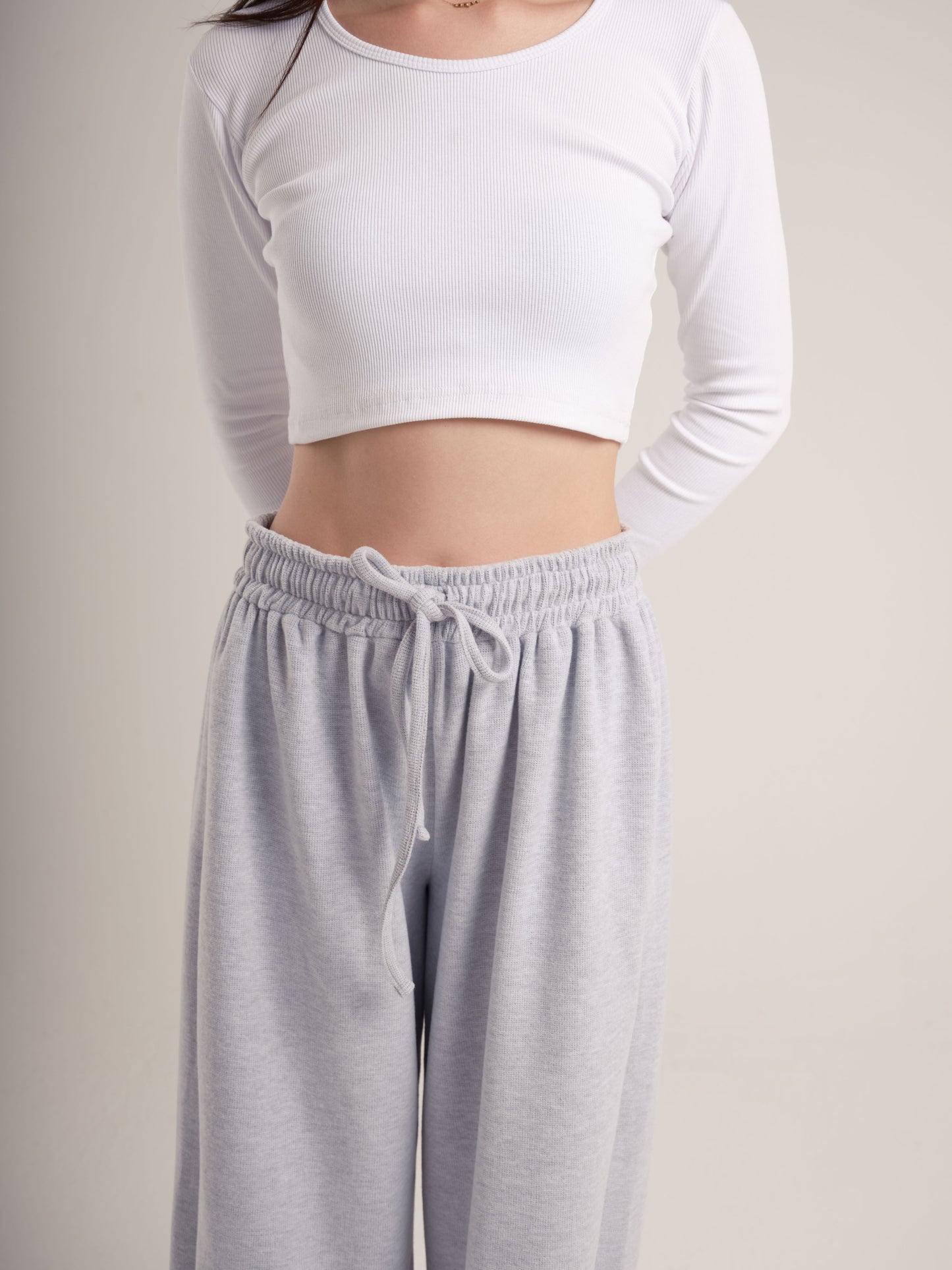 Grey Wide leg Pants