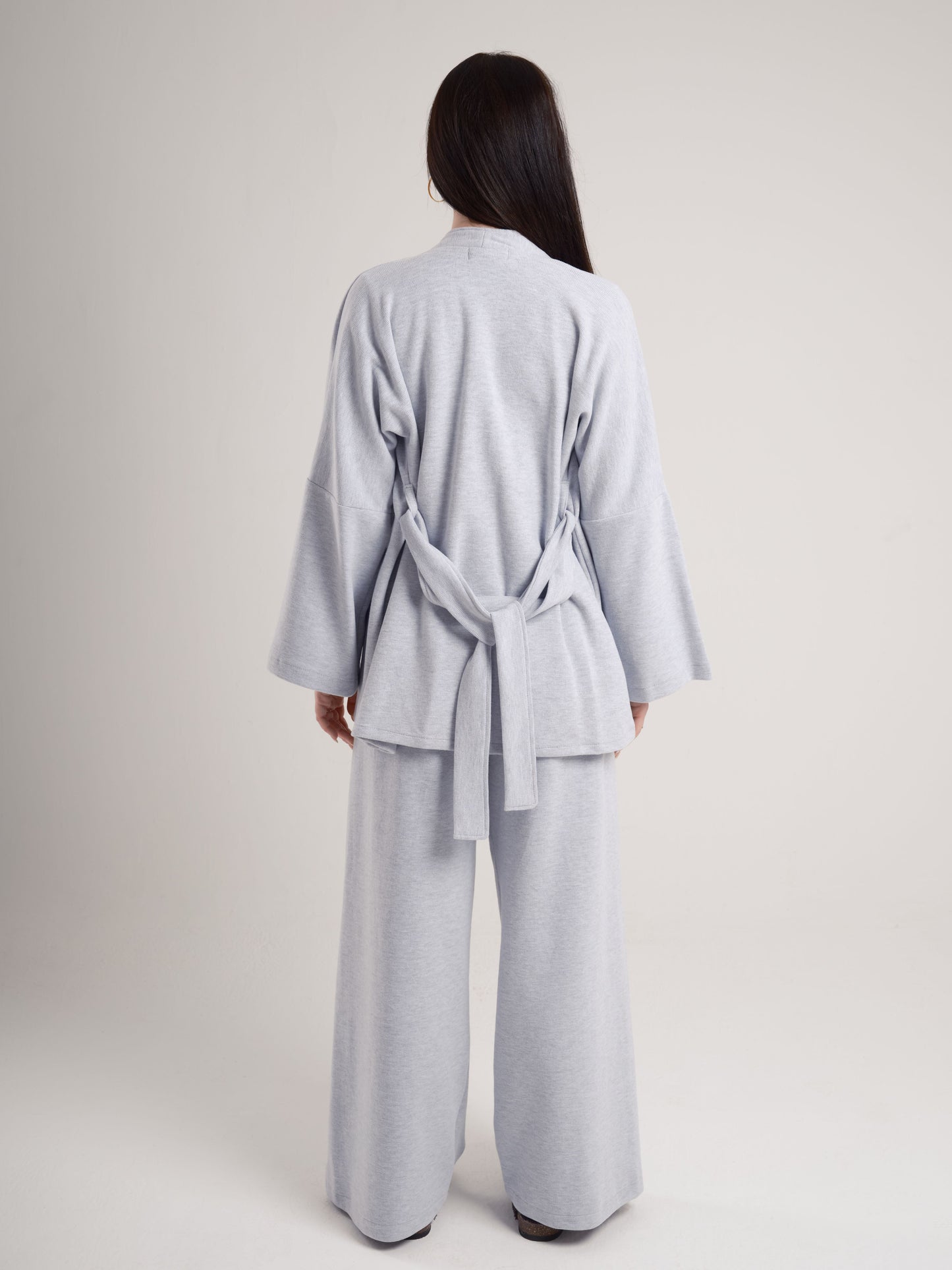 Grey Belted Kimono