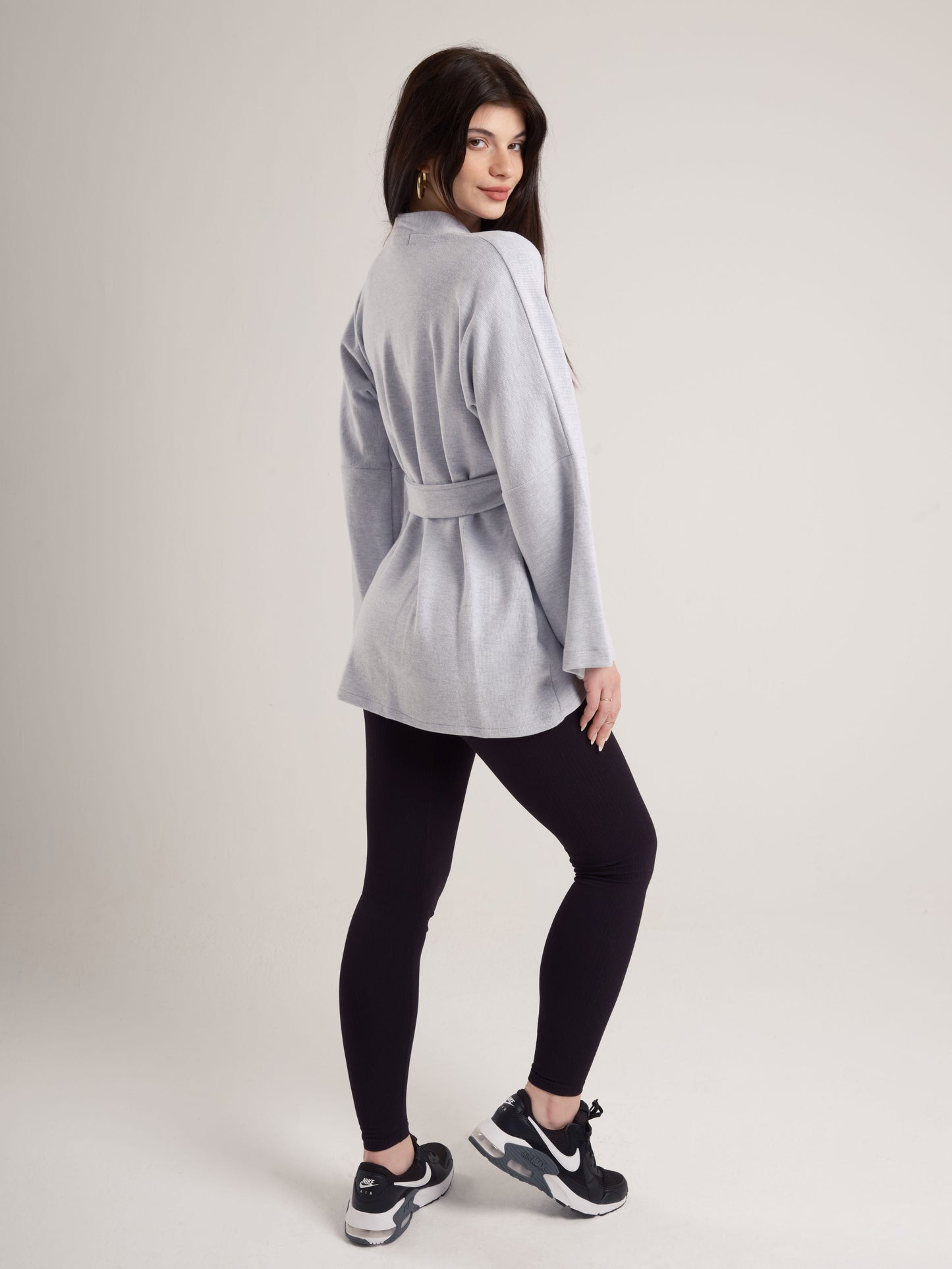 Grey Belted Kimono