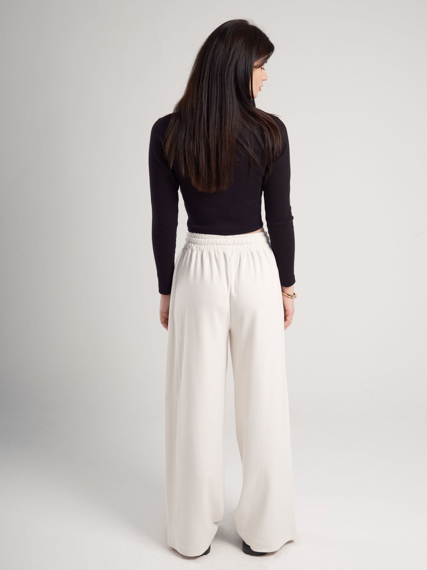 Cream Wide Leg Pants