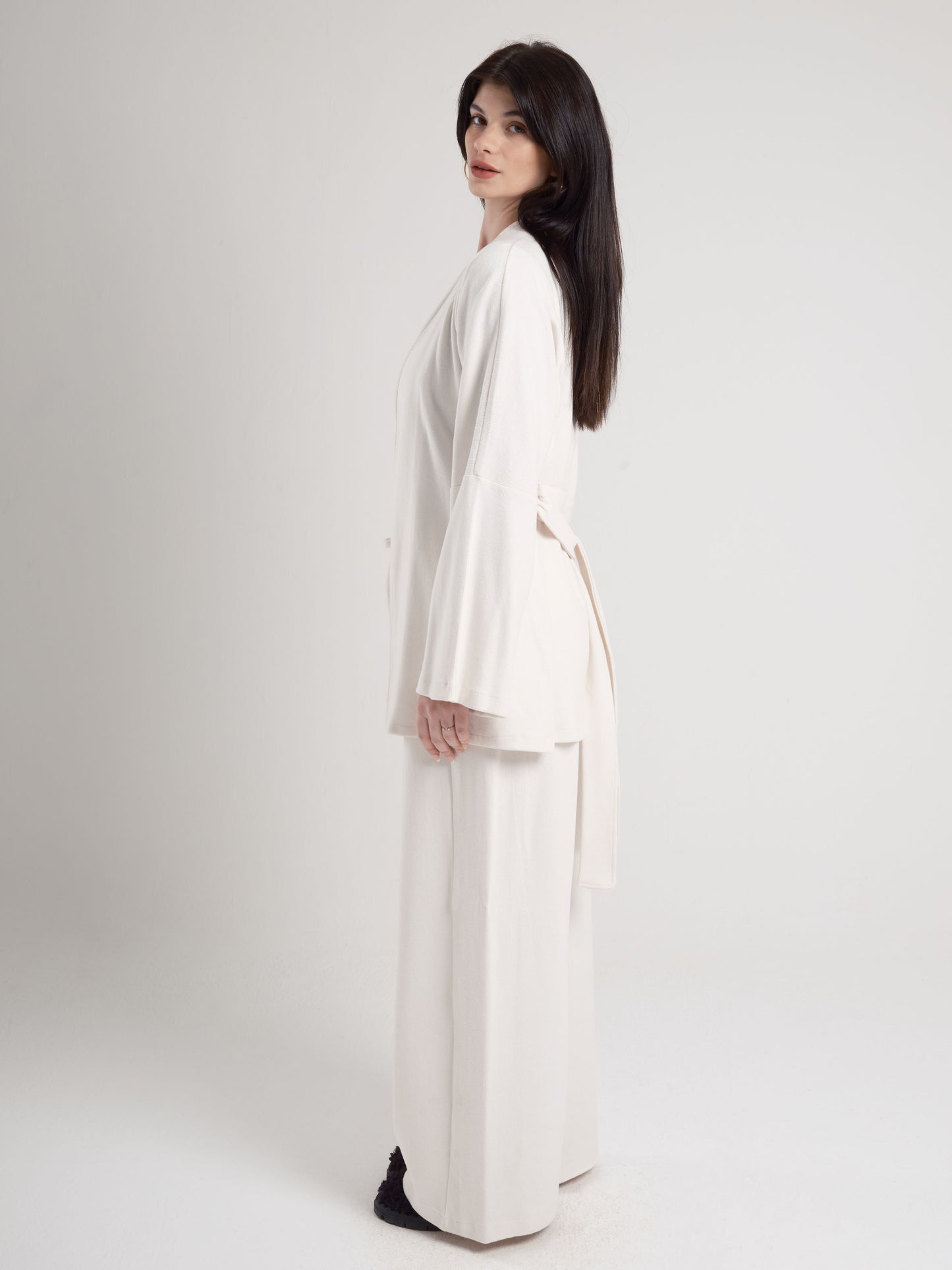 Cream Belted Kimono