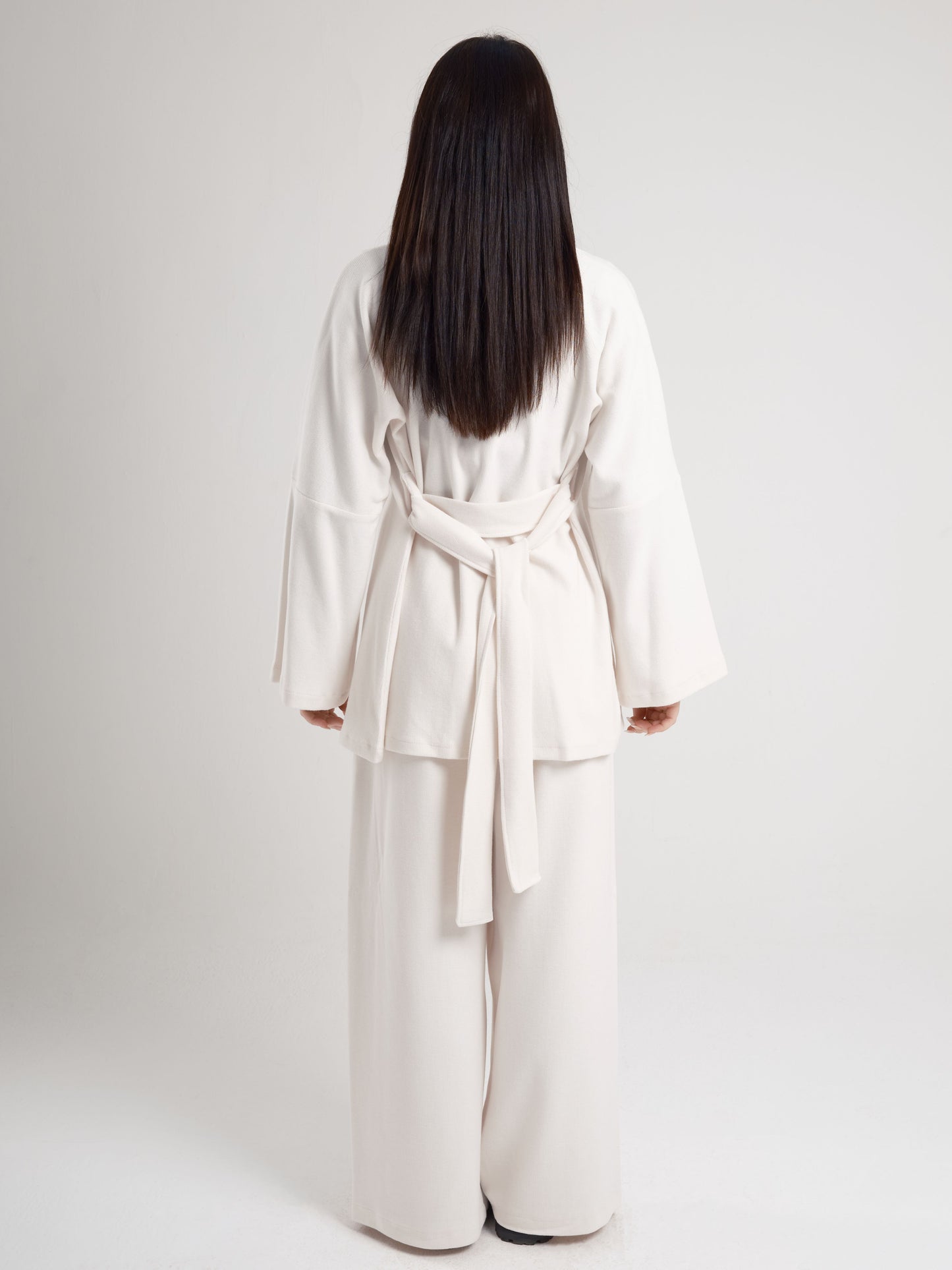 Cream Belted Kimono